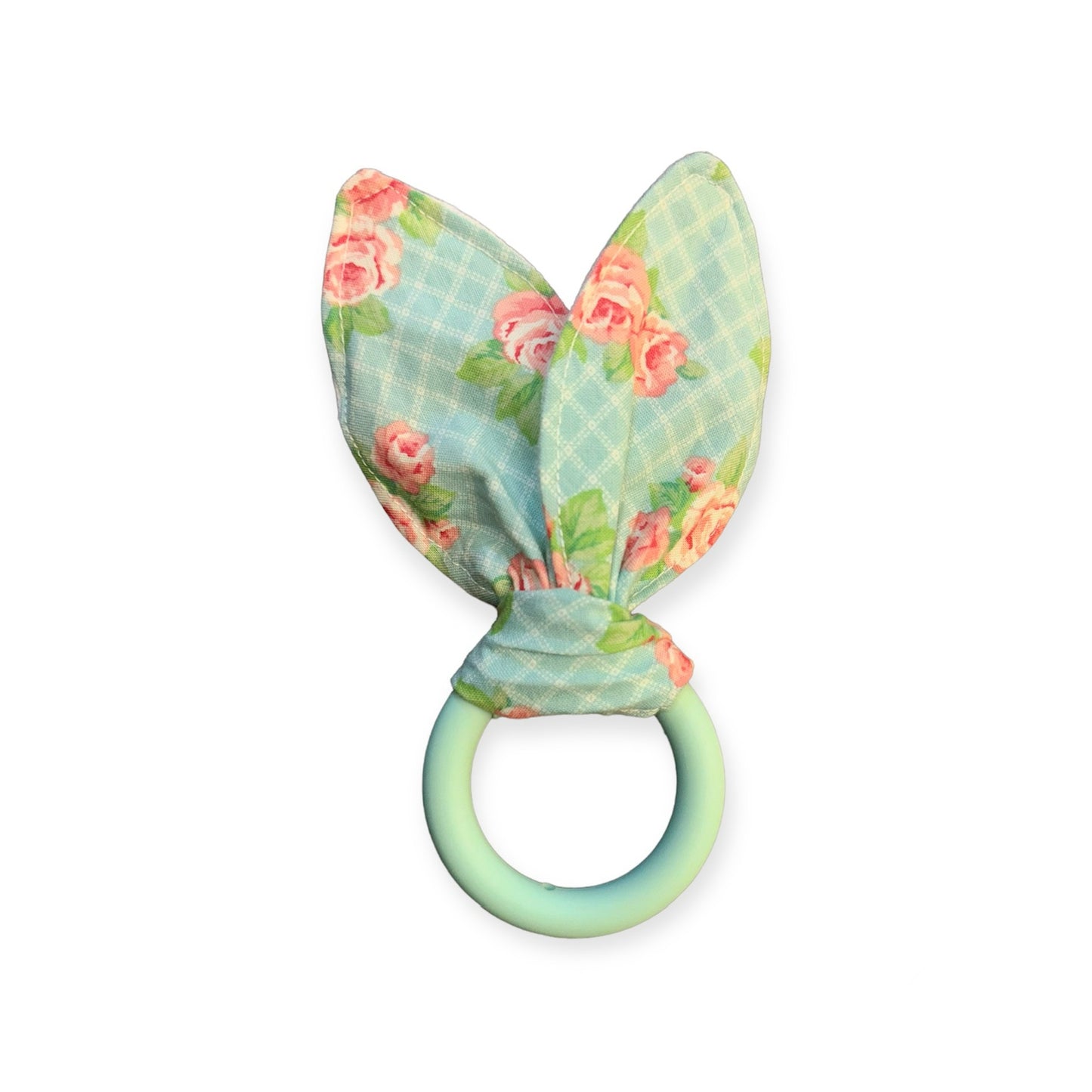 Teal Rose Crinkle Teether