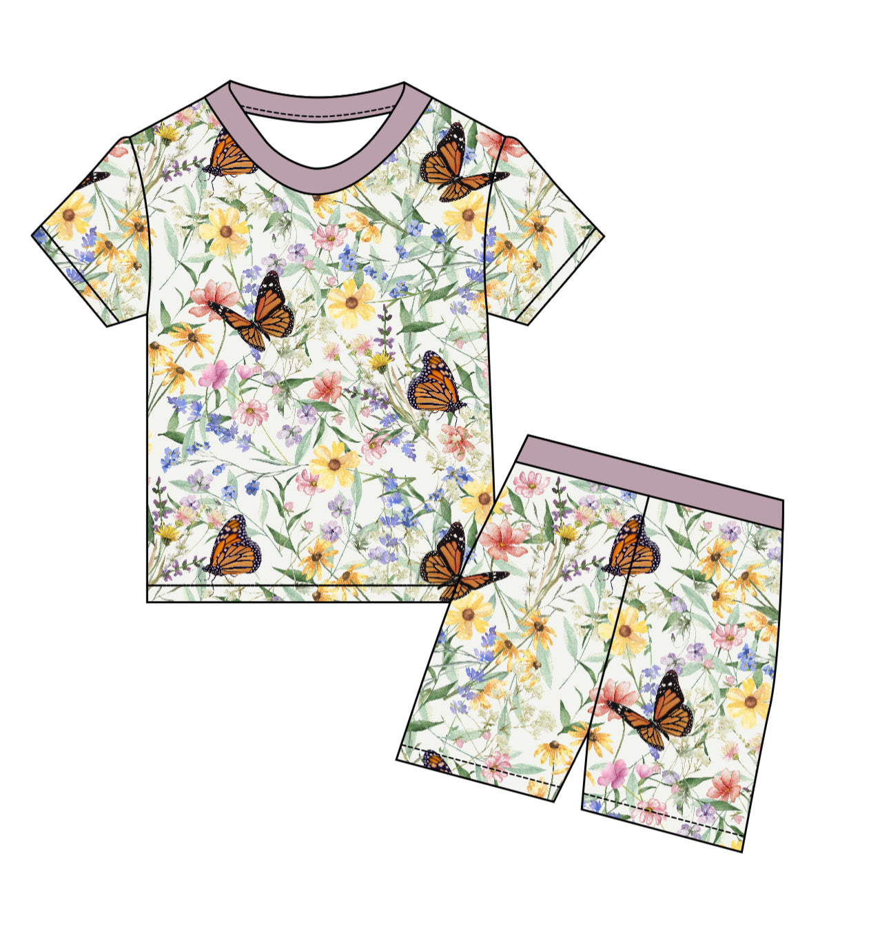 Flutter by Butterfly Bamboo 2 Piece Short Pj Sets - PREORDER