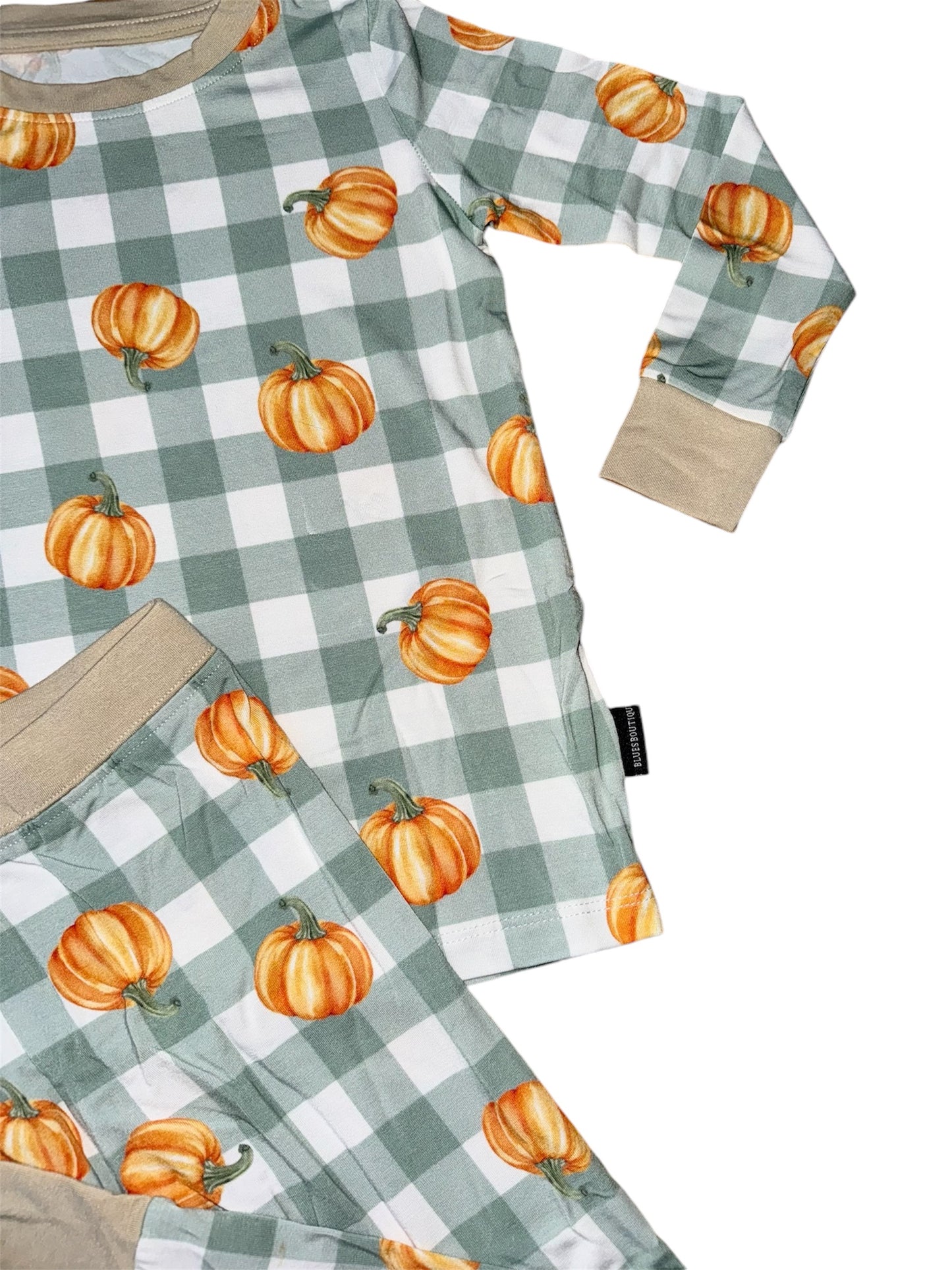 Plaid Pumpkin 2 Piece Bamboo Sleepwear Set