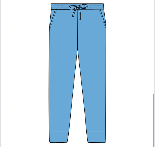 Ocean Blue Adult Bamboo PJ Bottoms - PREORDER