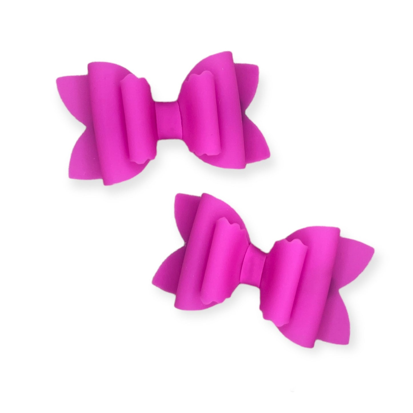 Hot Pink Jelly Pigtail Bows