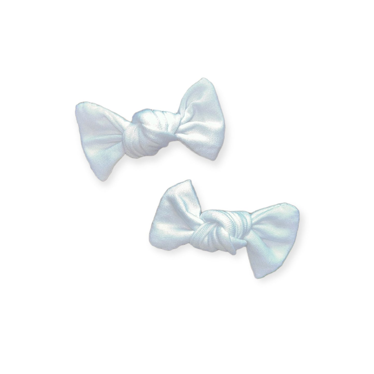 White Bamboo Knotted Pigtail Bows
